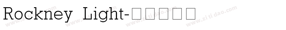 Rockney Light字体转换